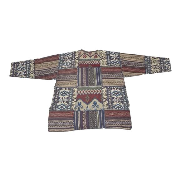 Vintage EXPRESS No 4 Tricot Box Sweater Brown One Size Art Deco Boho Lagenlook - Picture 8 of 8